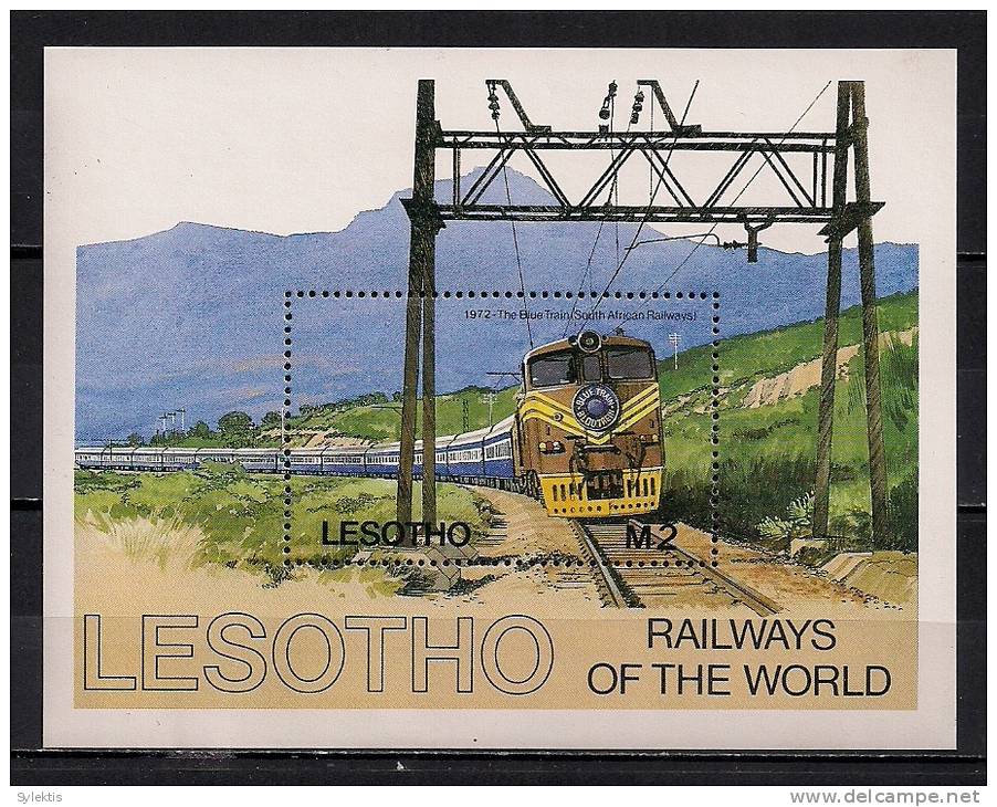 LESOTHO  RAILWAYS M-SHEET TRAIN MNH - Lesotho (1966-...)