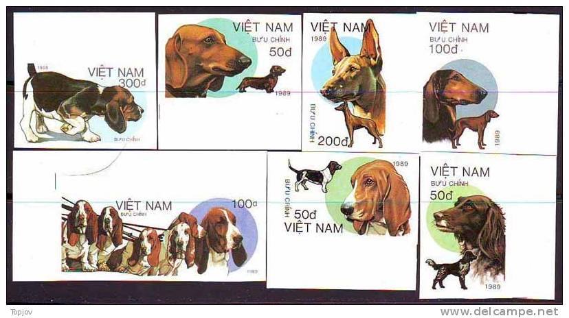 VIETNAM - DOGS  IMPERF.  - **MNH - 1989 - Honden