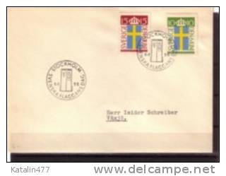 Sweden, 1955. 50th Anniv. National Flag Day - FDC - FDC