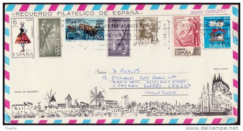 SPAIN 1977 COVER ´Palma De Mallorca' To England [D8545] - Storia Postale