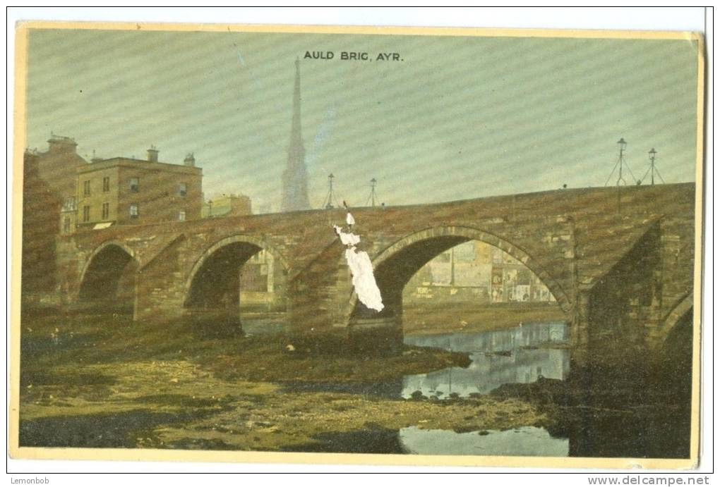 UK, United Kingdom, Auld Bridge, AYR, Early 1900s Unused Postcard [P7653] - Ayrshire