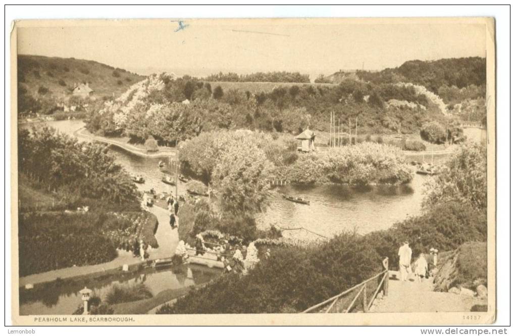 UK, United Kingdom, Peasholm Lake, Scarborough, Early 1900s Unused Postcard [P7656] - Scarborough