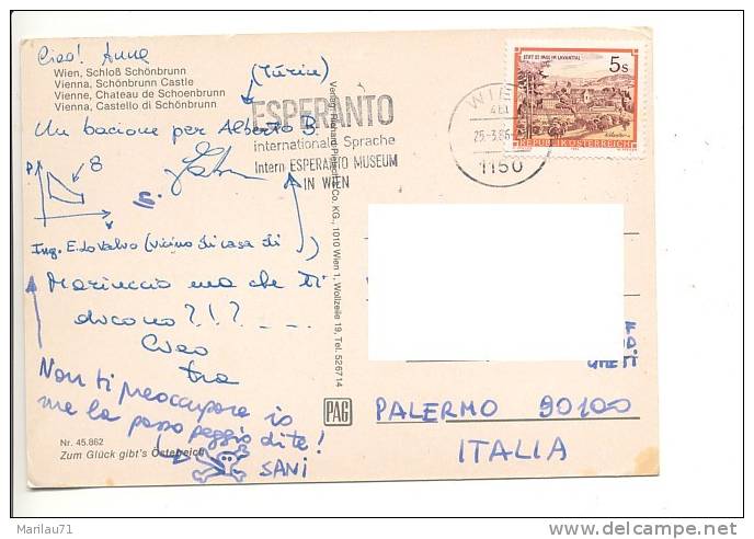 676 1986 AUSTRIA ESPERANTO Annullo - Covers & Documents