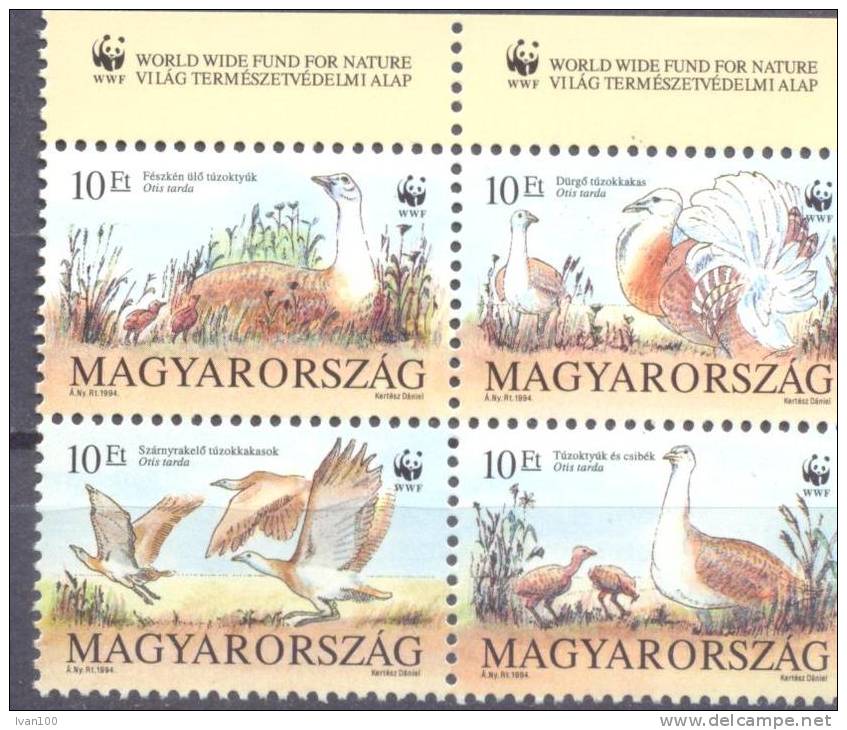 1994. Hungary, WWF, Birds,  4v, Mint/** - Nuovi