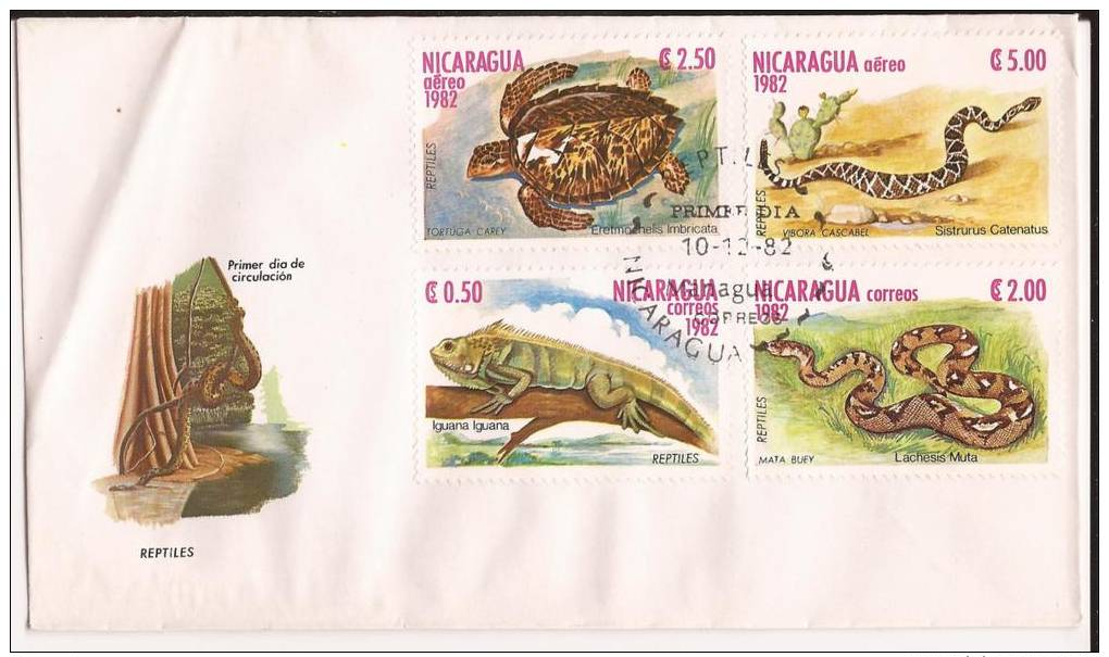 4 - Reptile  Stamps On Cover - Schlangen