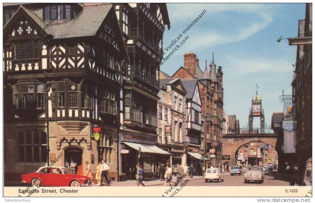 CHESTER Cheshire : Easgate Street  ( Old British Cars Voitures Anglaises Auto ) - Chester