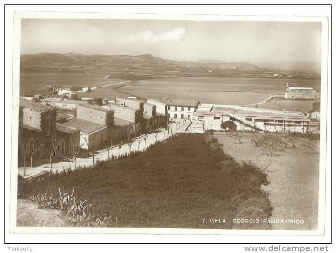 812 SICILIA GELA SCORCIO 1941 FOTOGRAFICA VIAGGIATA IN BUSTA - Gela