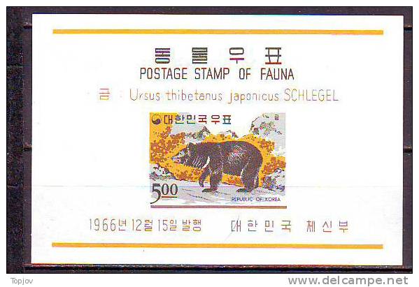 KOREA SUD - BEARS - **MNH - 1966 - Bears