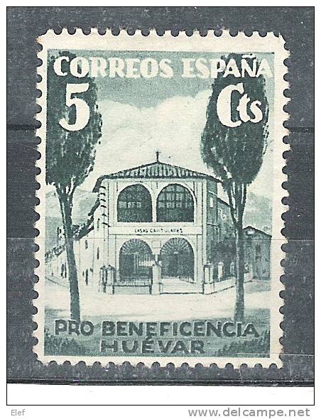 ESPANA, Guerra Civil (Zona Republicana ), HUEVAR (Sevilla), 5 C Verde, PRO BENEFICENCIA, Neuf  *, TB - Charity