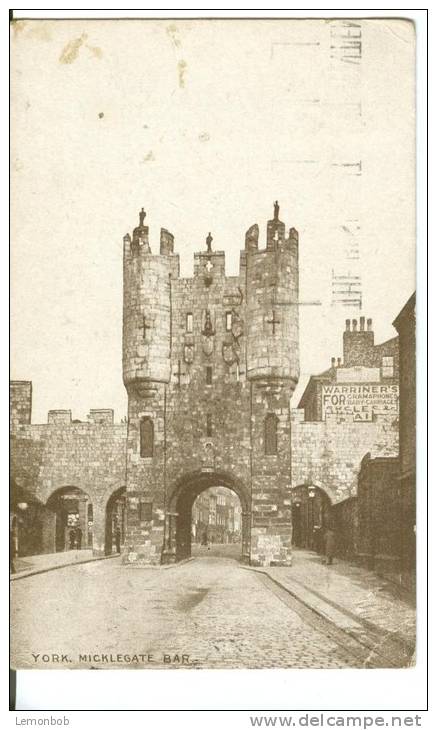 UK, United Kingdom, York, Micklegate Bar, 1931 Used Postcard [P7664] - York