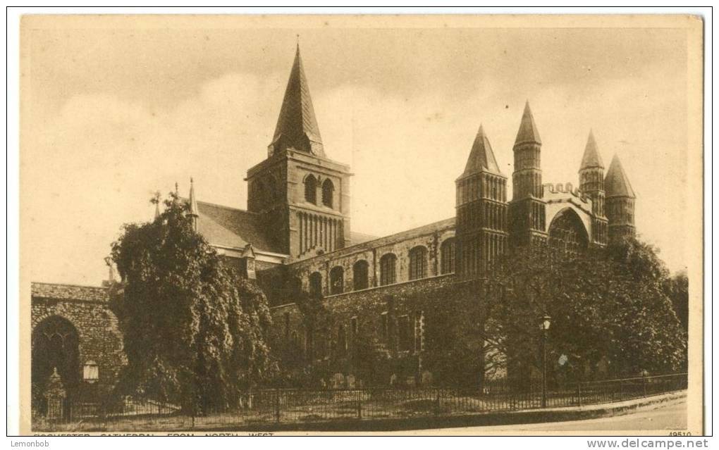 UK, United Kingdom, Rochester Cathedral From North West, Early 1900s Unused Postcard [P7665] - Rochester