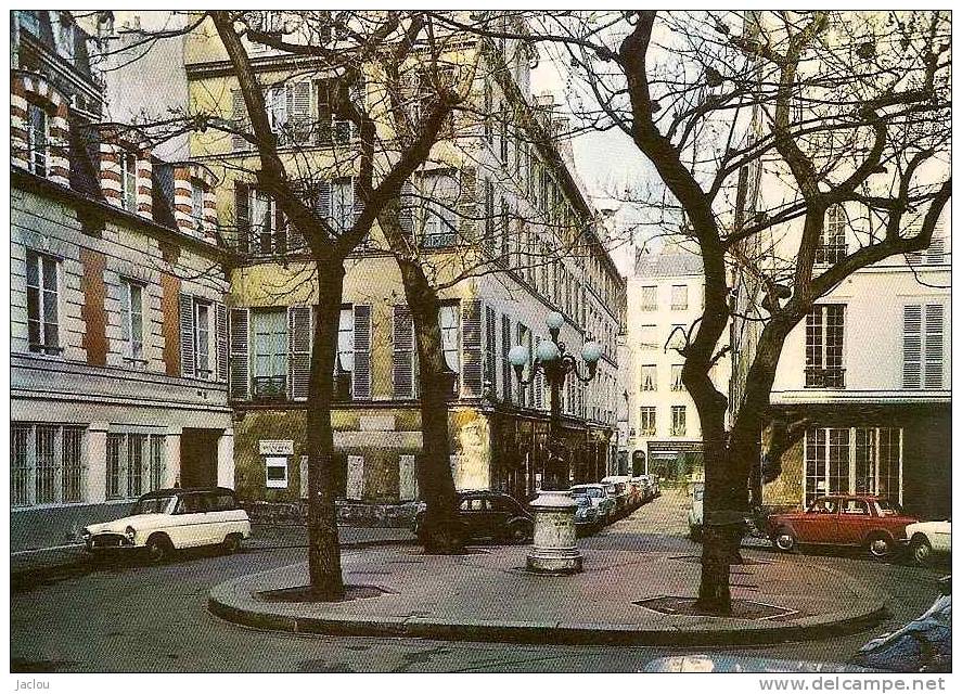 PARIS PLACE FURSTENBERG (COLORISEE,VOITURES,SIMCA,RENAULT)   REF 23559 - Arrondissement: 06