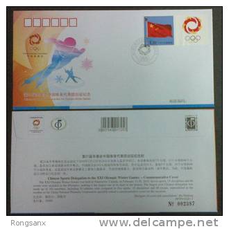 2010 ZAT-1CHINA XXI DELEGATION TO Olympic Winter Games Vancouver COMM.COVER - Lettres & Documents