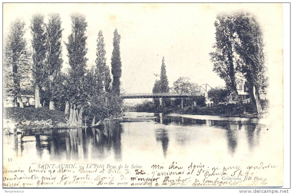 76 SAINT AUBIN LES ELBEUF Le Petit Bras De Seine 1903 Dos Non Divise - Otros & Sin Clasificación