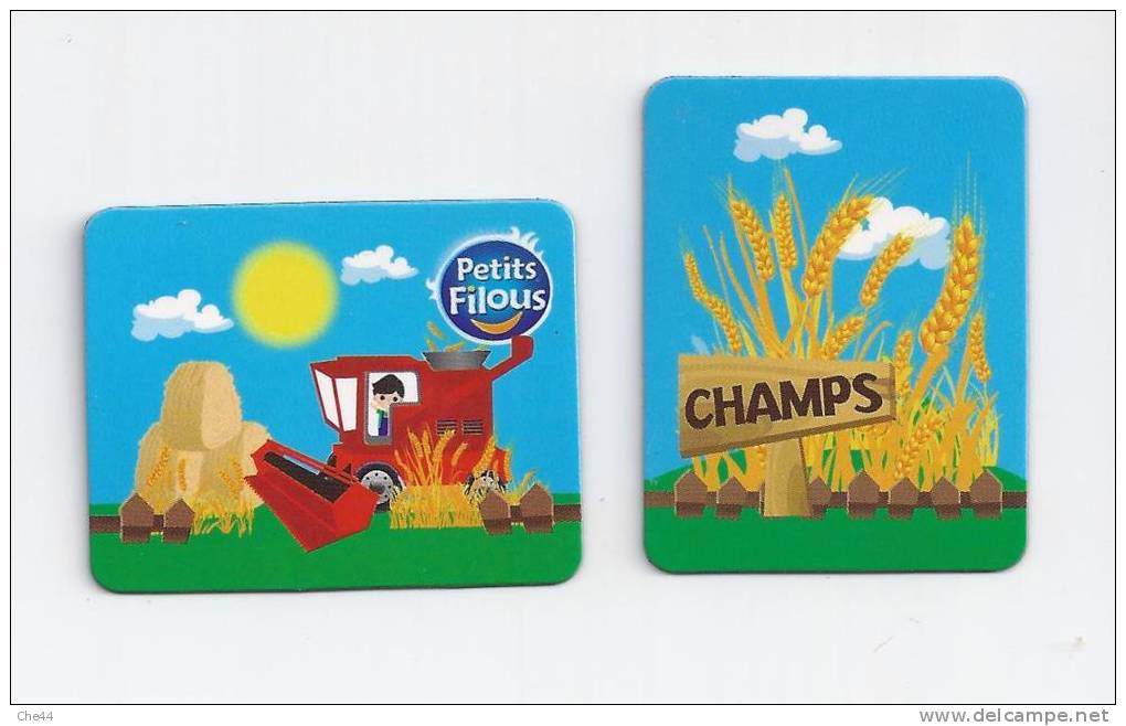 2 Magnets "Petits Filous" : Les Champs". (Voir Commentaires) - Reclame