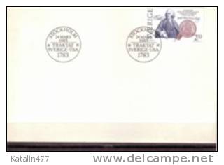 Sweden, 1983. USA Treaty, Joint Issue With USA,  FDC - FDC