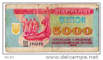 Ukraine Billet 5000 Karbovantsiv 1993 Tb - Ukraine