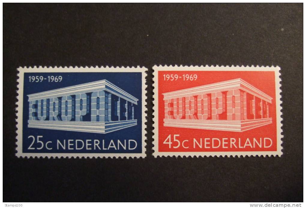 NETHERLANDS  1969  NVPH  925/26   EUROPE CEPT    MNH **  (P28-005) - 1969