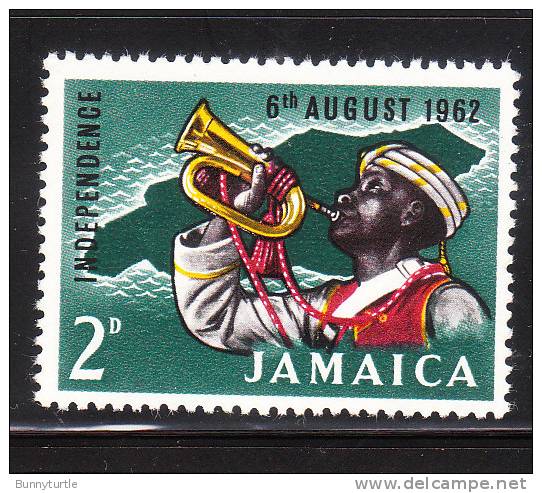 Jamaica 1962 Zouave Bugler And Map 2p MNH - Jamaique (1962-...)