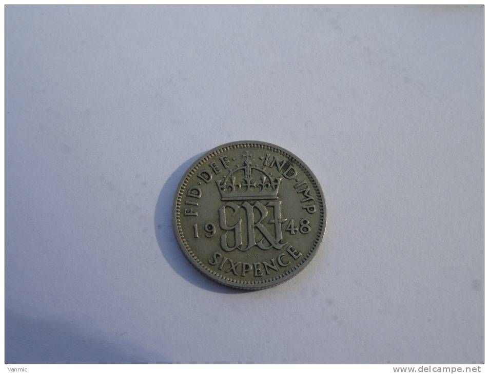 1948 - 6 Pence - Angleterre - H. 6 Pence