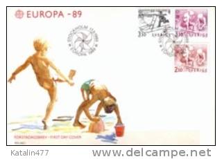 Sweden, 1989. Europa-Cept, Games, FDC - FDC