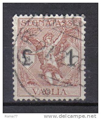 SS3200 - REGNO 1924 , Segnatasse VAGLIA : Il N. 4  USATO - Taxe