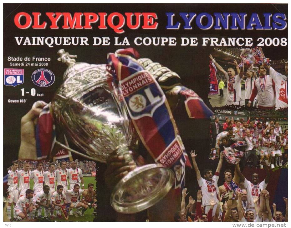 LYON Vainqueur De La Coupe De France 2008 - Fútbol