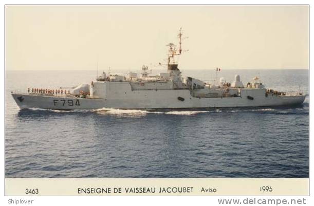 Aviso ENSEIGNE DE VAISSEAU JACOUBET (Marine Nationale) Carte Photo Marius Bar Réf. 3463 - Warships