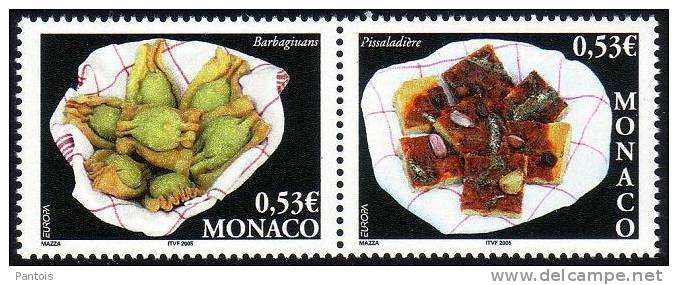 Monaco 2491 Et 2492 ** La Gastronomie Europa - Autres & Non Classés