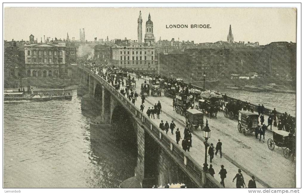 UK, United Kingdom, London Bridge, Early 1900s Used Postcard [P7758] - River Thames