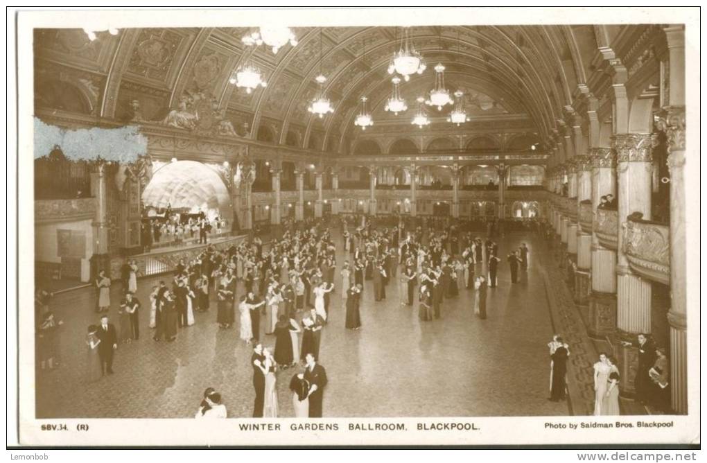 UK, United Kingdom, Winter Gardens Ballroom, Blackpool, 1920s-1930s Unused Real Photo Postcard [P7768] - Blackpool