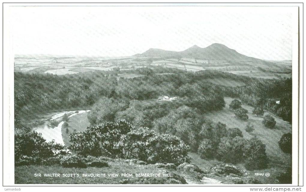 UK, United Kingdom, Sir Walter Scott's Favorite View From Bemersyde Hill, 1920s Unused Postcard [P7817] - Berwickshire