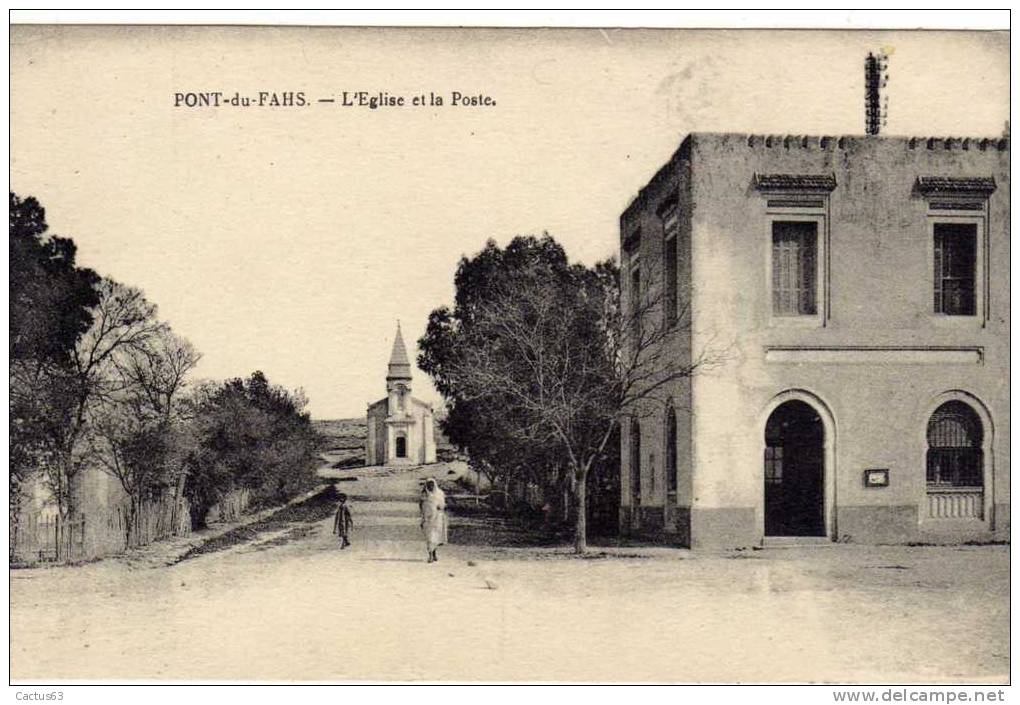 PONT-du-FAHS  L'église Et La POSTE - Tunisie