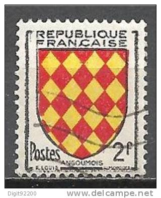 1 W Valeur Oblitérée,used - FRANCE - YT Nr 1003 * 1954 - N° 3-17 - 1941-66 Armoiries Et Blasons