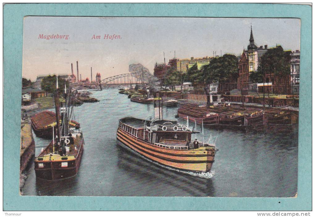 MAGDEBOURG  -   Am Hafen  -  1916  FELDPOST -  TRES BELLE CARTE  - - Magdeburg