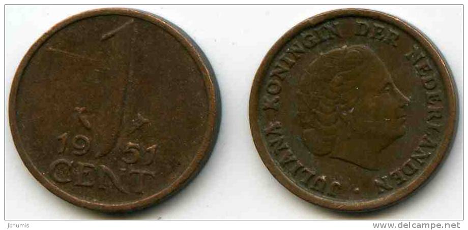 Pays-Bas Netherland 1 Cent 1951 KM 180 - 1948-1980 : Juliana