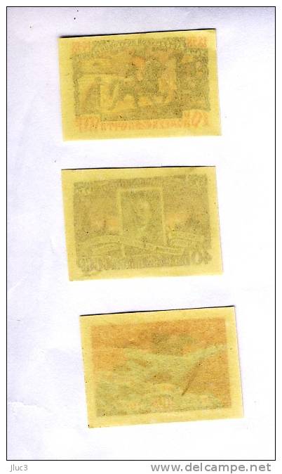 N2078+82+83a - URSS  1958 - Série Complète N°2078a+82a+83a (YT) - Neufs** Non Dentelés - MNH - Centenaire Du Timbre - Neufs