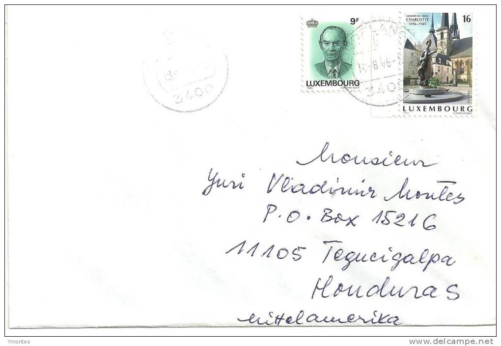 Cover Luxembourg To Honduras 1997 - Covers & Documents