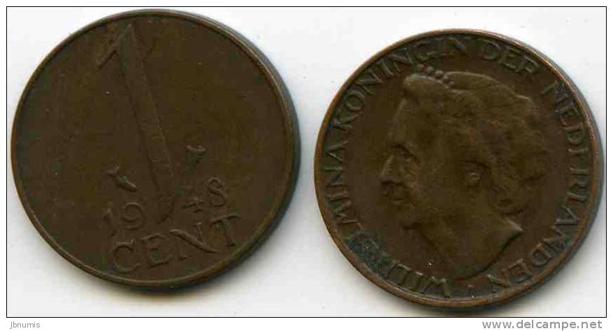 Pays-Bas Netherland 1 Cent 1948 KM 175 - 1 Centavos