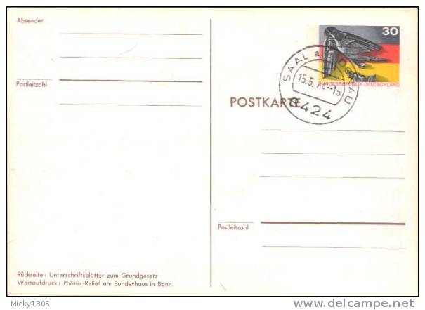 Germany - Ganzsache Postkarte Gestempelt / Postcard Used (R560) - Bildpostkarten - Gebraucht
