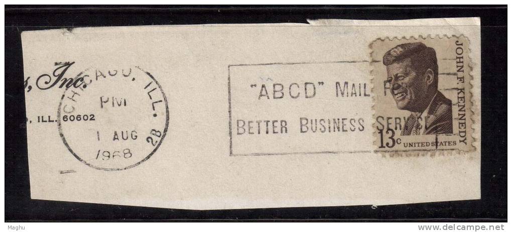 Slogan Cancel On Kennedy " ABCD Mail For Better Business Service" United States 1968 - Kennedy (John F.)