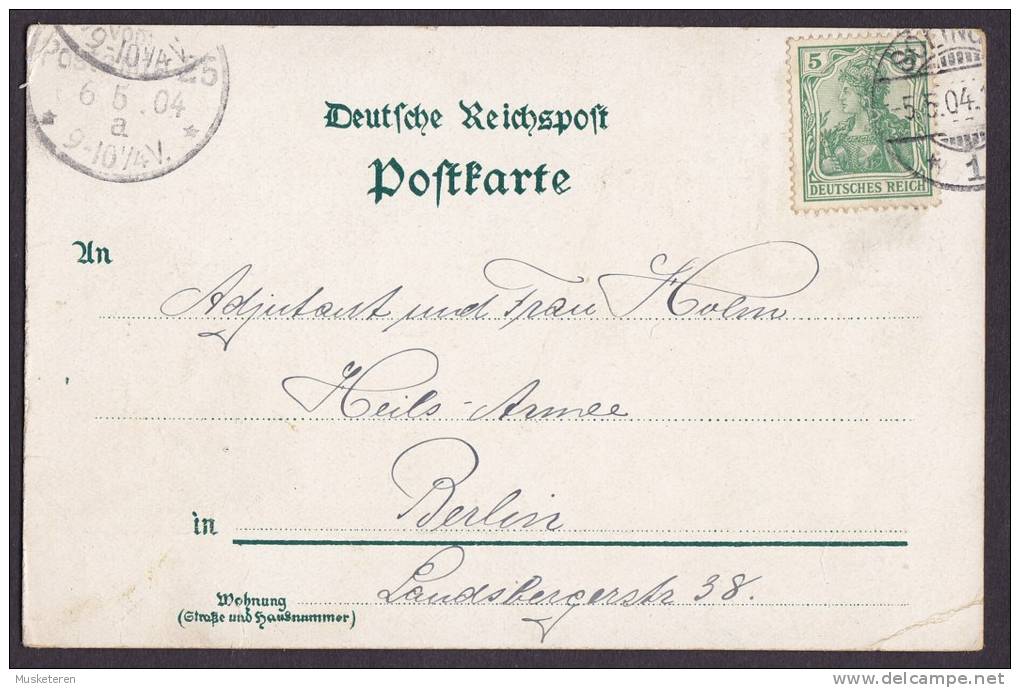 Germany Deutsches Reich PPC Gruss Aus Solingen Litho. 1904 Simple Backside (2 Scans) - Solingen