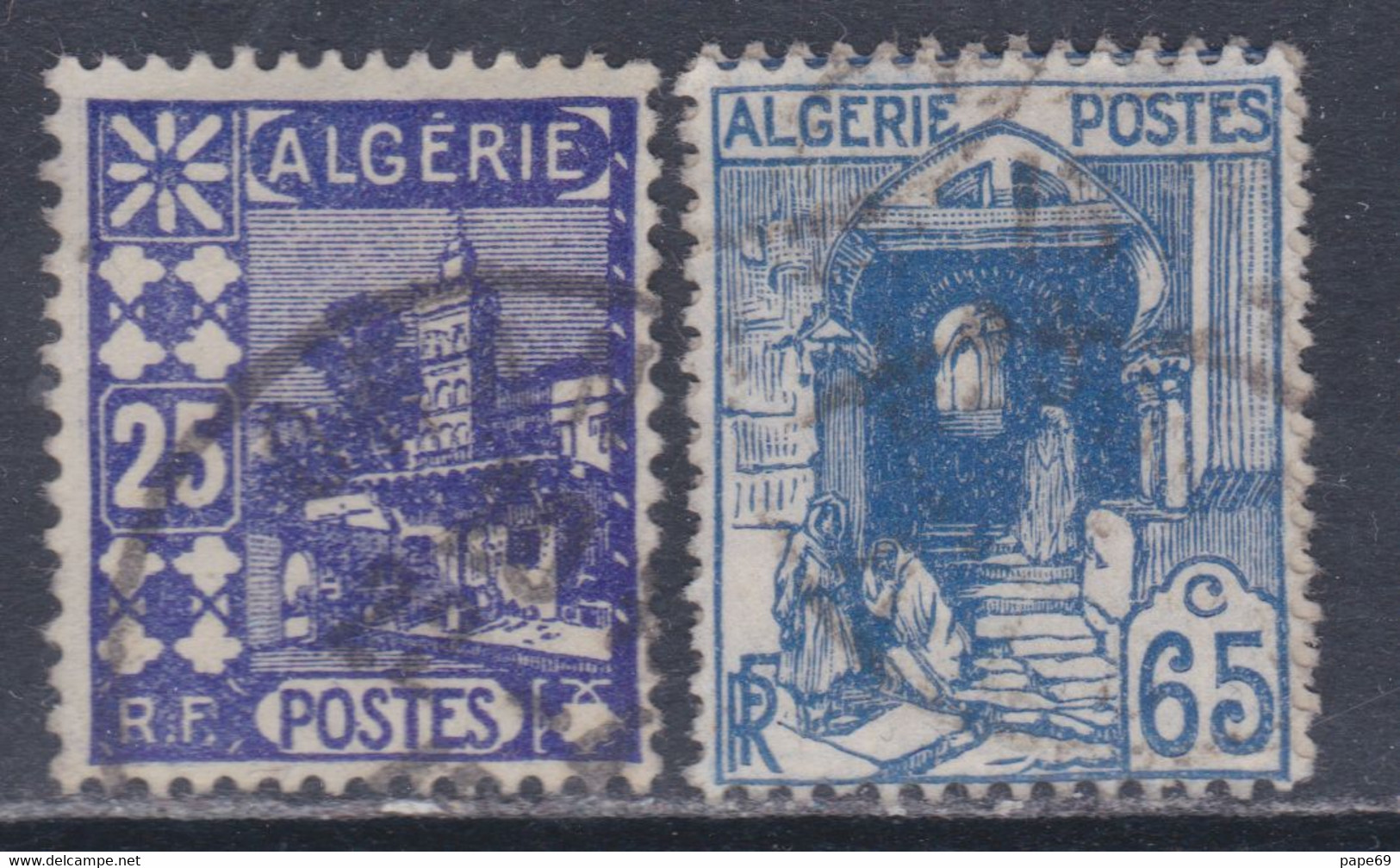 Algérie N°  136 / 37  O  Les 2 Valeurs Oblitérations Moyennes  Sinon  TB - Oblitérés