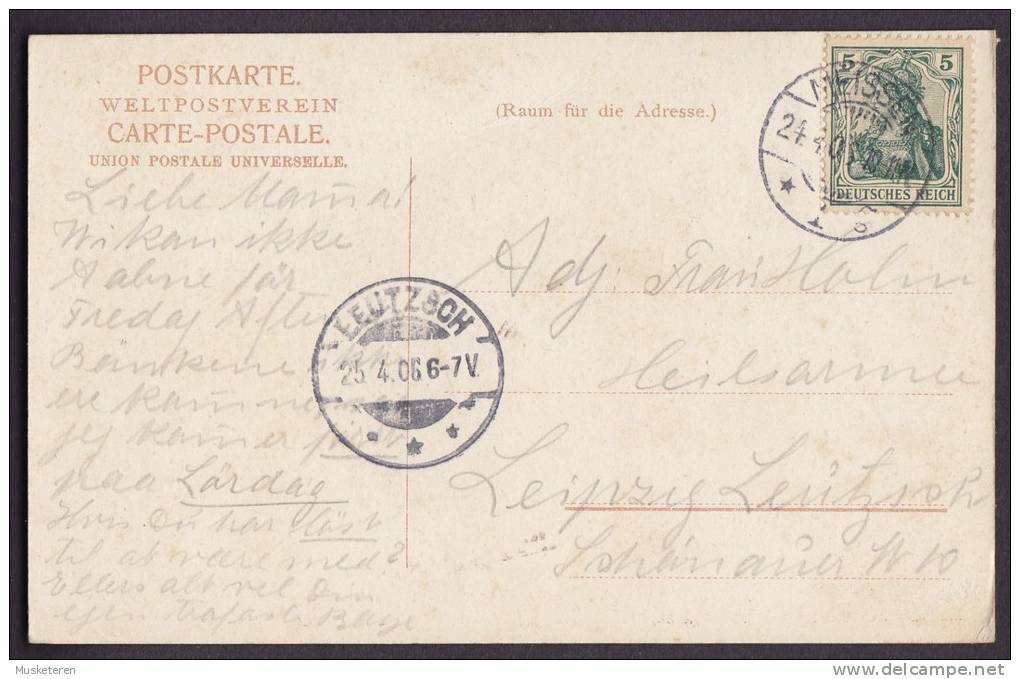 Germany Deutsches Reich PPC Meissen Albrechtsburg Litho. MEISSEN 1906 (2 Scans) - Meissen