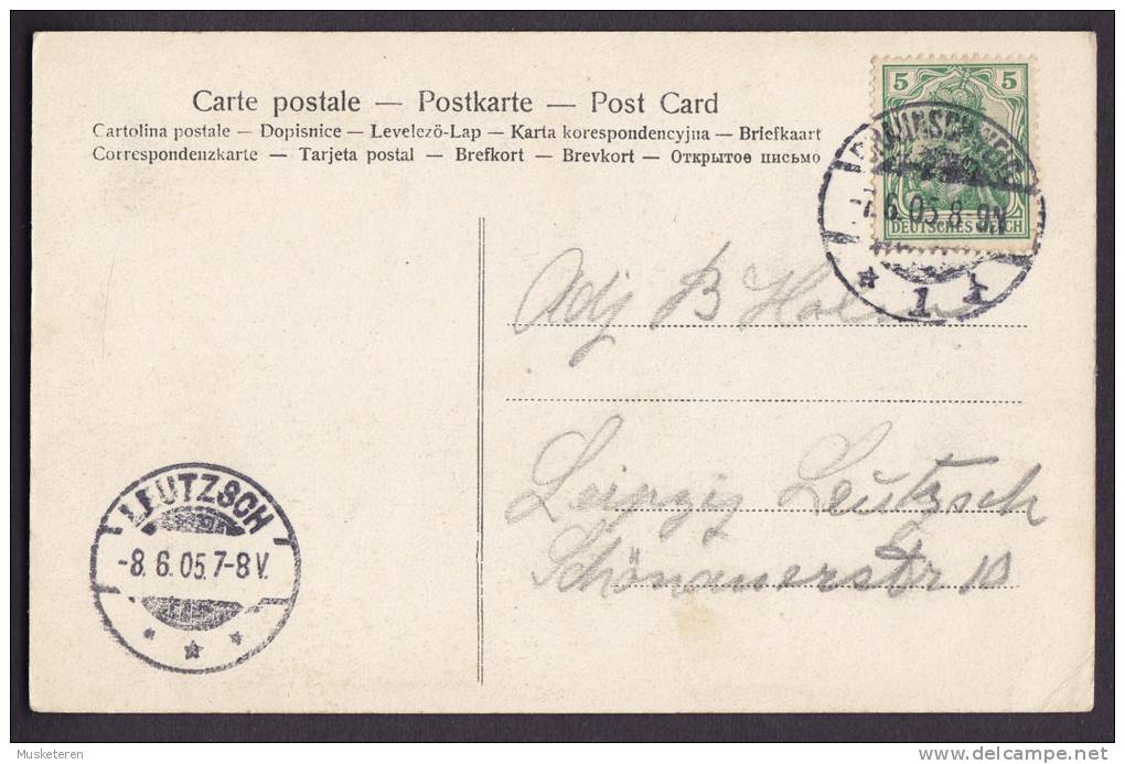 Germany Deutsches Reich PPC Magdeburg Gesamtansicht BRAUNSCHWEIG 1905 (2 Scans) - Magdeburg