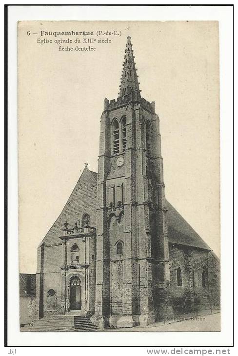 FAUQUEMBERGUE , Eglise Ogivale Du XIII S. , Flèche Dentelée - Fauquembergues