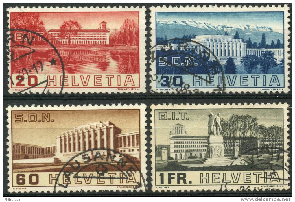 Suisse (1938) N 307 à 310 (o) - Gebraucht