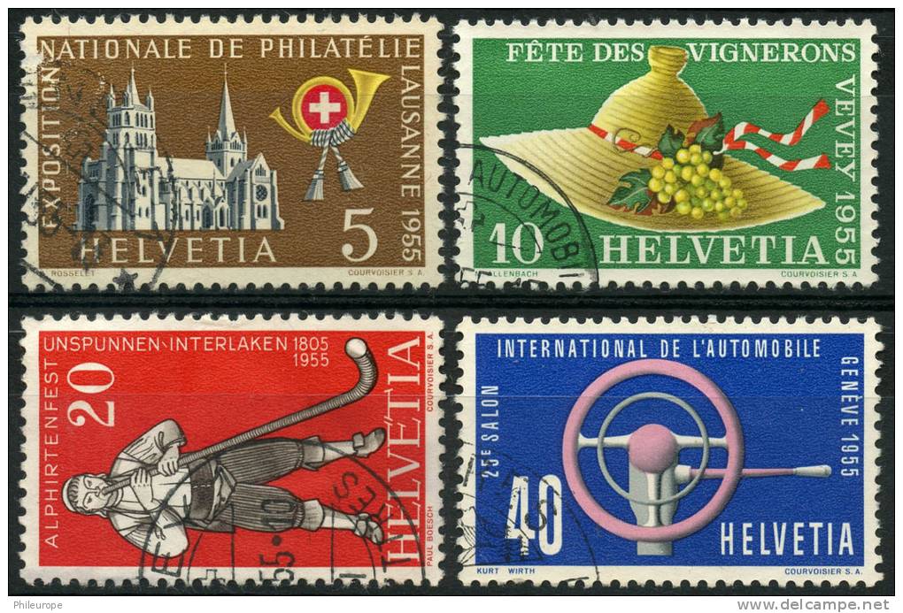 Suisse (1955) N 558 à 561 (o) - Used Stamps