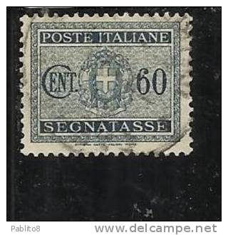 ITALIA REGNO 1934 SEGNATASSE FASCI CENT. 60 USAT0 - Strafport