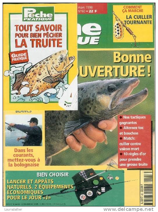 LA PECHE PRATIQUE N°60 MARS 1998 - Fischen + Jagen